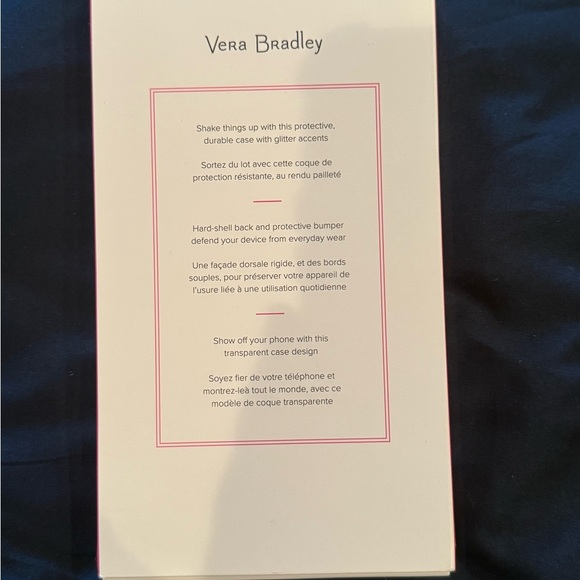 Vera Bradley Glitter Flurry Case – Anchor & Coral Design for iPhone 7/8 – NWT - Picture 6 of 6